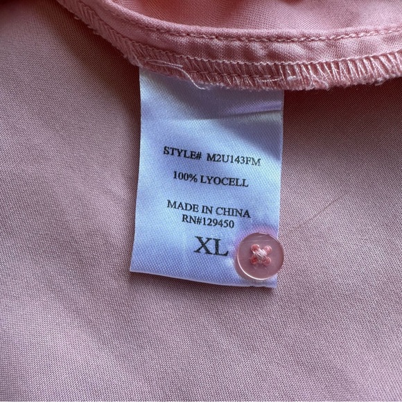 ecothreads | Women’s Light Pink Sleeveless Button Down Collared Top‎ Size XL EUC - Picture 4 of 5